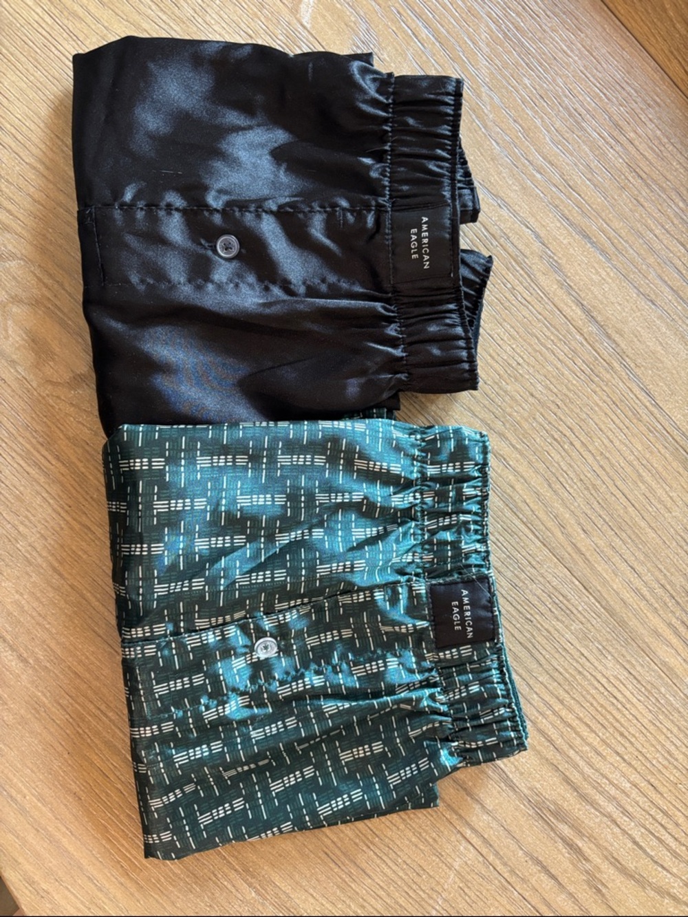 American Eagle Outfitters Black Satin Boxer Shorts